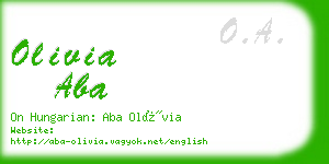 olivia aba business card